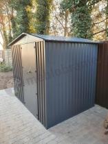 Aranżacja: Domek ogrodowy z drewutnią z drzwiami na zawiasach Wartt Plus 240x180x200cm - Antracite A16