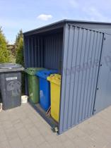Aranżacja: Domek ogrodowy z drewutnią z drzwiami na zawiasach Wartt Plus 240x180x200cm - Antracite A16