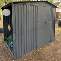 Aranżacja: Domek ogrodowy z drewutnią z drzwiami na zawiasach Wartt Plus 240x180x200cm - Antracite A16