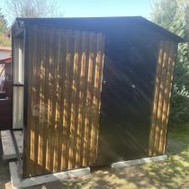 Aranżacja: Domek ogrodowy z drewutnią z drzwiami na zawiasach Wartt Plus 240x180x200cm - Wooden