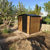 Aranżacja: Domek ogrodowy z drewutnią z drzwiami na zawiasach Wartt Plus 240x180x200cm - Wooden