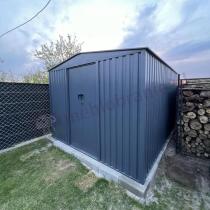 Aranżacja: Domek ogrodowy z grubej blachy Hartt 264x330x200cm - Antracyt A16