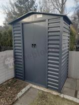 Aranżacja: Domek ogrodowy z grubszej blachy Dettel 180x120x210cm - Antracite A16