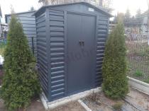Aranżacja: Domek ogrodowy z grubszej blachy Dettel 180x120x210cm - Antracite A16