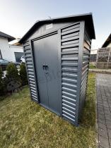 Aranżacja: Domek ogrodowy z grubszej blachy Dettel 180x120x210cm - Antracite A16