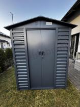 Aranżacja: Domek ogrodowy z grubszej blachy Dettel 180x120x210cm - Antracite A16