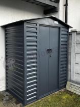 Aranżacja: Domek ogrodowy z grubszej blachy Dettel 180x120x210cm - Antracite A16
