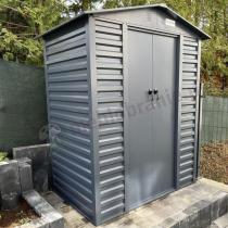 Aranżacja: Domek ogrodowy z grubszej blachy Dettel 180x120x210cm - Antracite A16