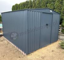 Aranżacja: Domek ogrodowy z grubszej blachy Hartt 264x330x200cm - Antracyt A16
