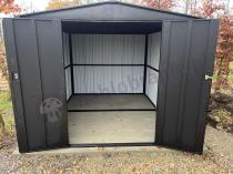 Aranżacja: Domek ogrodowy z grubszej blachy Hartt Plus 240x300x205cm - drzwi na zawiasach - Wooden