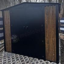 Aranżacja: Domek ogrodowy z grubszej blachy Hartt Plus 240x300x205cm - drzwi na zawiasach - Wooden