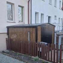 Aranżacja: Domek ogrodowy z grubszej blachy Hartt Plus 240x300x205cm - drzwi na zawiasach - Wooden