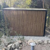 Aranżacja: Domek ogrodowy z grubszej blachy Hartt Plus 240x300x205cm - drzwi na zawiasach - Wooden