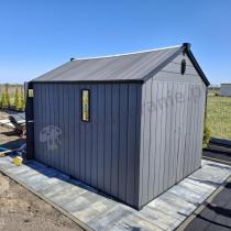 Aranżacja: Domek ogrodowy z tworzywa sztucznego Edenvel 240x307 cm grafit (7,4m2)