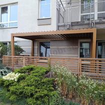 Aranżacja: Drewniana pergola ogrodowa metalowa 2x4 wolnostojąca Nefir 2.0 2x4 - Woodlook