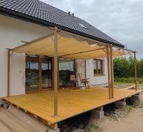 Aranżacja: Drewnopodobna pergola ogrodowa 3x4 Niro - Cream Wood