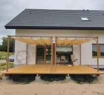 Aranżacja: Drewnopodobna pergola ogrodowa 3x4 Niro - Cream Wood