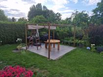 Aranżacja: Drewnopodobna pergola ogrodowa 3x4 Niro - Cream Wood