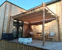 Aranżacja: Drewnopodobna pergola ogrodowa 3x4 Niro - Cream Wood