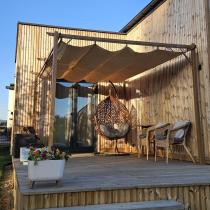 Aranżacja: Drewnopodobna pergola ogrodowa 3x4 Niro - Cream Wood