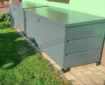 Aranżacja: Duża blaszana skrzynia garażowa na kółkach z siłownikami Horten 170x70 cm - Antracite