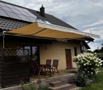 Aranżacja: Duża markiza tarasowa 450x300 Lea - Kremowy