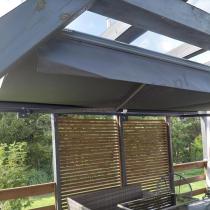 Aranżacja: Duża markiza zacieniająca aluminiowa na taras 495x300 Mia - Grafit