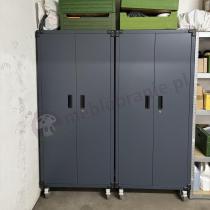 Aranżacja: Duża metalowa szafa do przechowywania na kółkach - Tone 1828 x 800 x 420 mm
