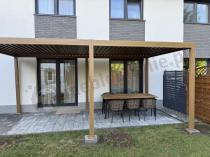 Aranżacja: Duża pergola ogrodowa w kolorze drewna 3x6 wolnostojąca Nefir 2.0 - Woodlook