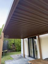 Aranżacja: Duża pergola ogrodowa w kolorze drewna 3x6 wolnostojąca Nefir 2.0 - Woodlook