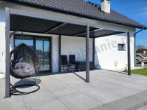 Aranżacja: Duża pergola tarasowa z lamelami 3x6 Lufel - Antracite