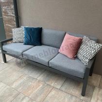 Aranżacja: Duża sofa trzyosobowa na taras Calamba 193cm - aluminium Grey