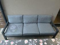 Aranżacja: Duża sofa trzyosobowa na taras Calamba 193cm - aluminium Grey