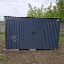 Aranżacja: Duża szopa narzędziowa Nittel Plus z podwójnymi drzwiami 360x240 cm - Antracite A16