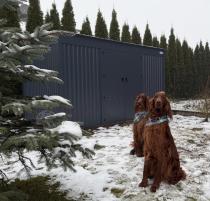 Aranżacja: Duża szopa narzędziowa Nittel Plus z podwójnymi drzwiami 360x240 cm - Antracite A16