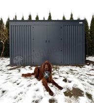 Aranżacja: Duża szopa narzędziowa Nittel Plus z podwójnymi drzwiami 360x240 cm - Antracite A16