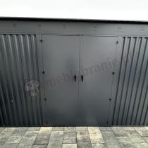 Aranżacja: Duża szopa narzędziowa Nittel Plus z podwójnymi drzwiami 360x240 cm - Antracite A16