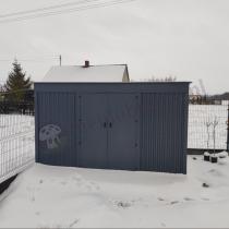 Aranżacja: Duża szopa narzędziowa Nittel Plus z podwójnymi drzwiami 360x240 cm - Antracite A16