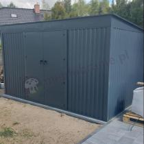 Aranżacja: Duża szopa narzędziowa Nittel Plus z podwójnymi drzwiami 360x240 cm - Antracite A16