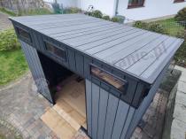 Aranżacja: Duża szopa ogrodowa Miravel 305 x 210 cm grafit (6,4m2)