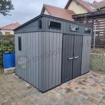 Aranżacja: Duża szopa ogrodowa Miravel 305 x 210 cm grafit (6,4m2)