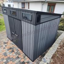 Aranżacja: Duża szopa ogrodowa Miravel 305 x 210 cm grafit (6,4m2)