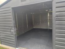 Aranżacja: Duży domek narzędziowy do ogrodu z metalu Agger 340x386cm – Antracyt