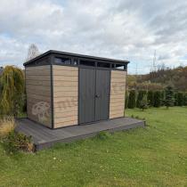 Aranżacja: Duży domek narzędziowy Keter Signature Pent 11x7 Ashwood (7,5m2)