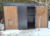 Aranżacja: Duży domek narzędziowy z drzwiami na zawiasach Nittel Plus 360x240 cm - drewniany