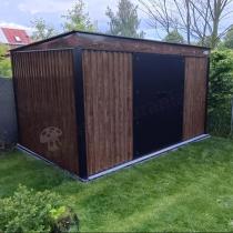 Aranżacja: Duży domek narzędziowy z drzwiami na zawiasach Nittel Plus 360x240 cm - drewniany