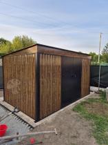 Aranżacja: Duży domek narzędziowy z drzwiami na zawiasach Nittel Plus 360x240 cm - drewniany