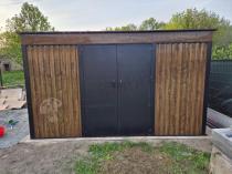 Aranżacja: Duży domek narzędziowy z drzwiami na zawiasach Nittel Plus 360x240 cm - drewniany