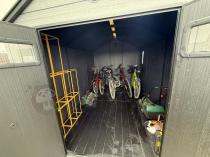 Aranżacja: Duży domek ogrodowy z podłogą Edenvel 240x368 cm Grafitowy (8,8m2)