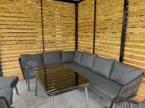 Aranżacja: Duży komplet mebli ogrodowych - narożnik z fotelami - Postigo Corner XL Dark Grey